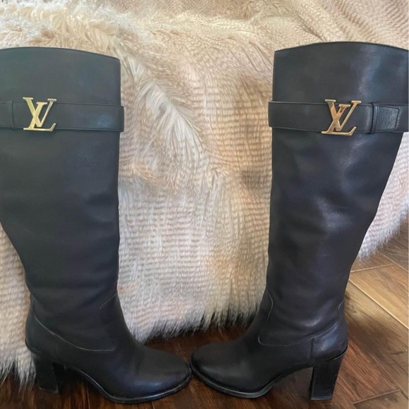 Louis Vuitton Leather Knee-High Riding Boots Size 39.5 (9) - Picture 2 of 7